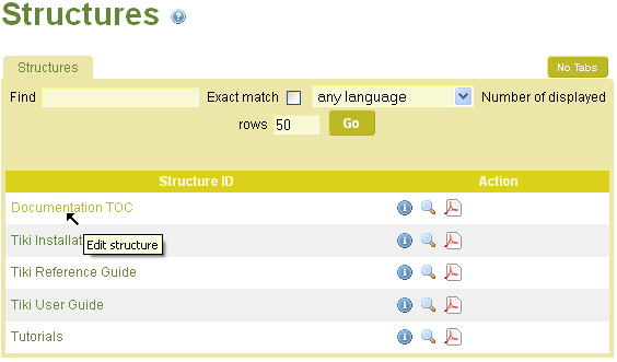 Structure User Select