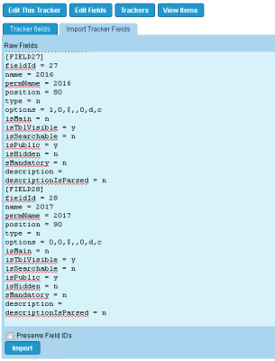 Tracker Fields Export 3