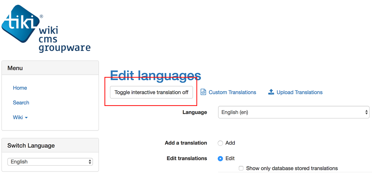 Translation Toggle