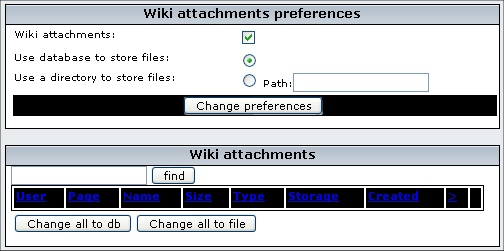 Wiki Attachments Preferences